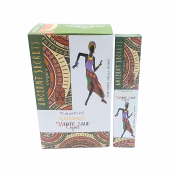 Golden Copal & Vit Salvia – Naturliga Rökelsepinnar