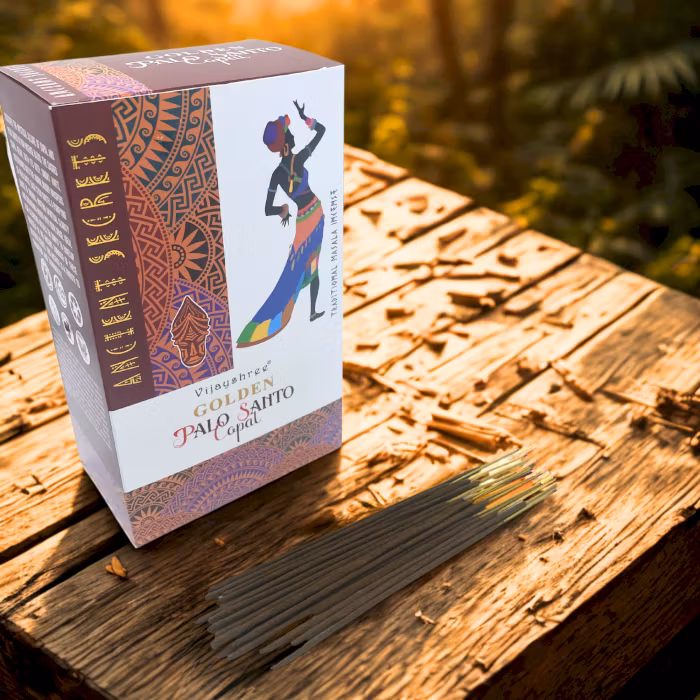 Golden Copal & Palo Santo – Naturliga Rökelsepinnar