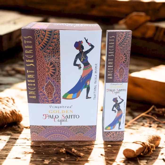 Golden Copal & Palo Santo – Naturliga Rökelsepinnar