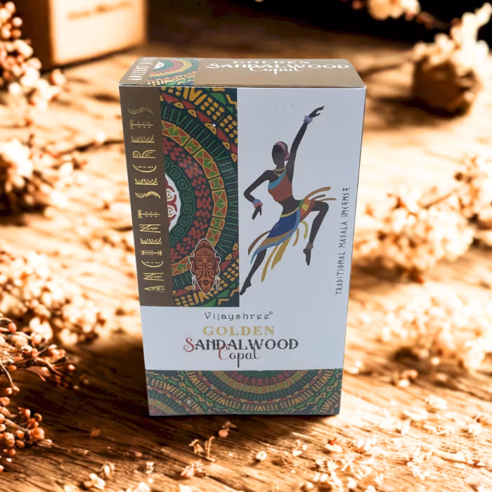 Golden Copal & Sandelträ – Naturliga Rökelsepinnar
