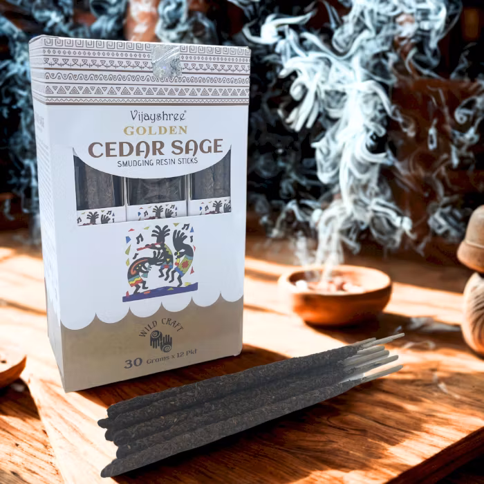 Golden Rökelsepinnar av Harts – Ceder & Salvia