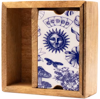 Tarotbox med Två Fack och Korthållare