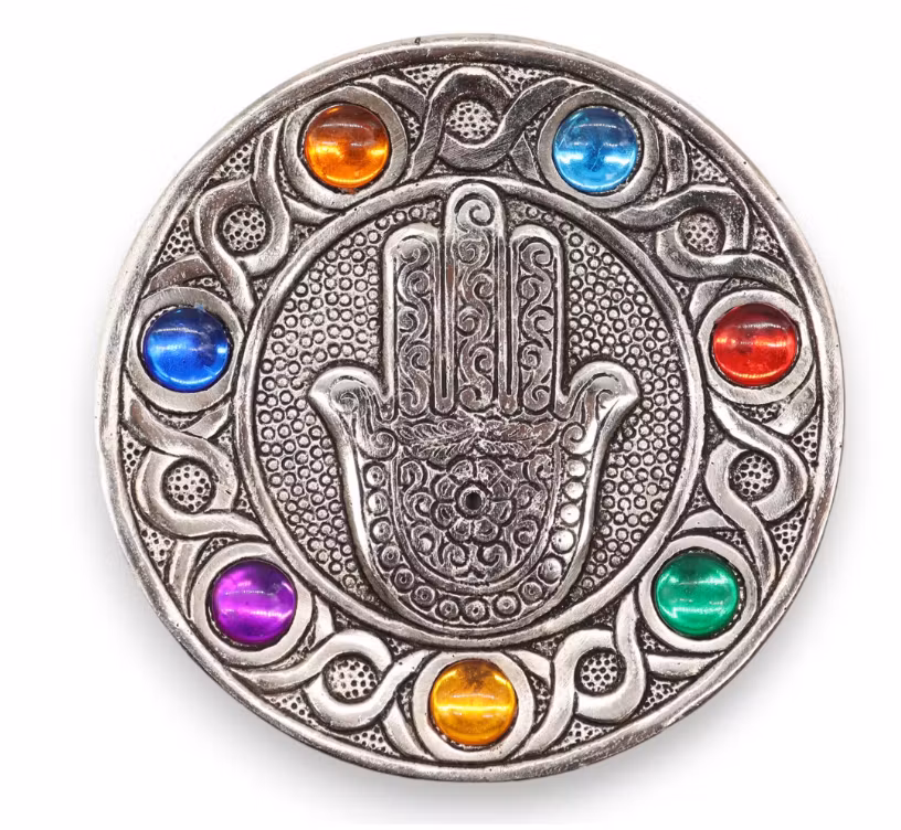 Rökelsehållare – Sju Chakra Hamsa
