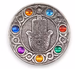 Rökelsehållare – Sju Chakra Hamsa