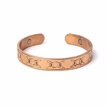 Armband i koppar med månens faser, magnetiskt