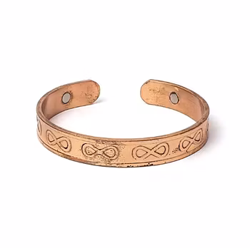 Armband i koppar med oändlighetssymbol, magnetiskt
