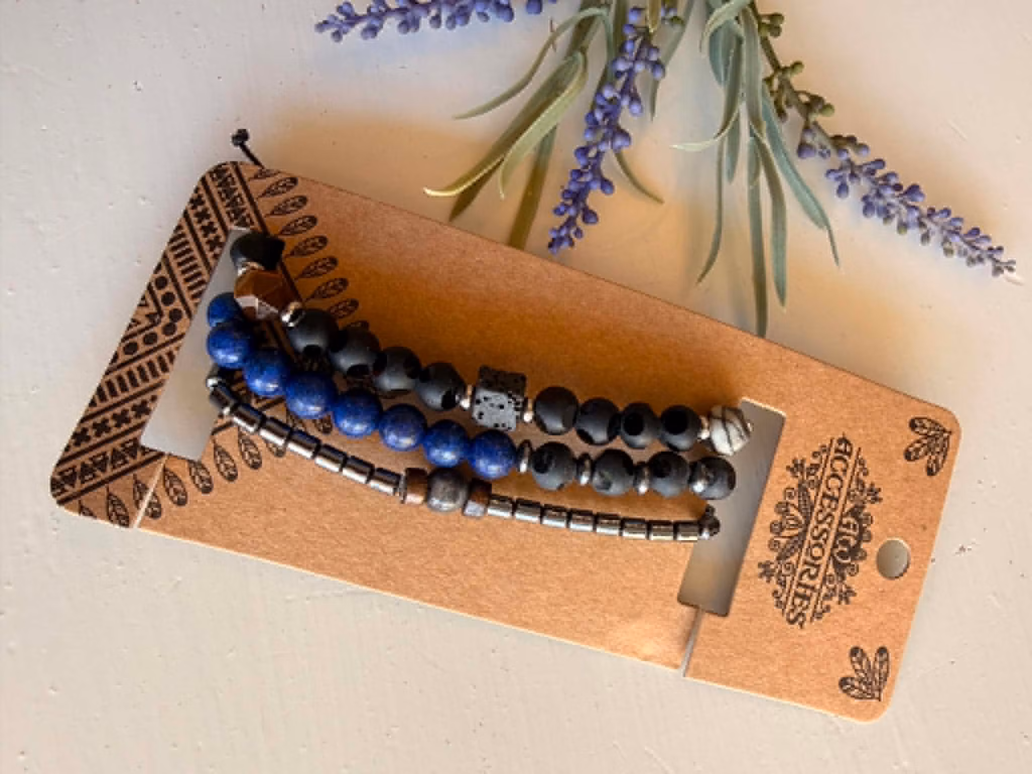 Armbandsset för män – blå