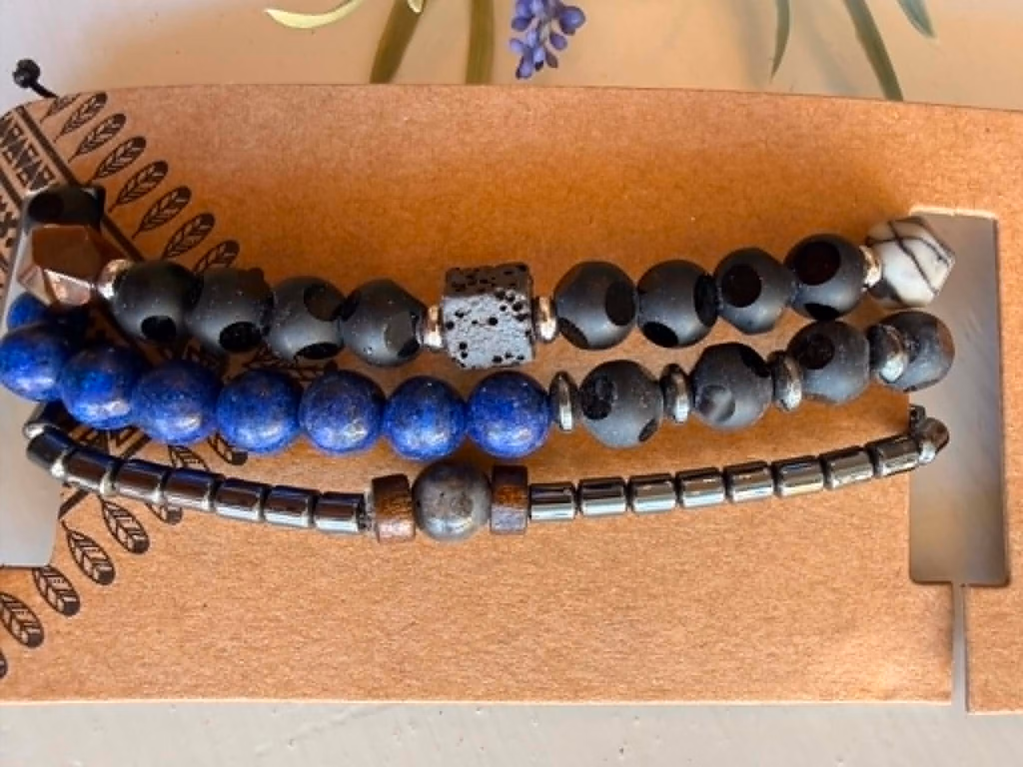 Armbandsset för män – blå
