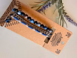 Armbandsset för män – blå