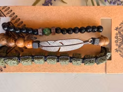 Armbandsset för män – grön