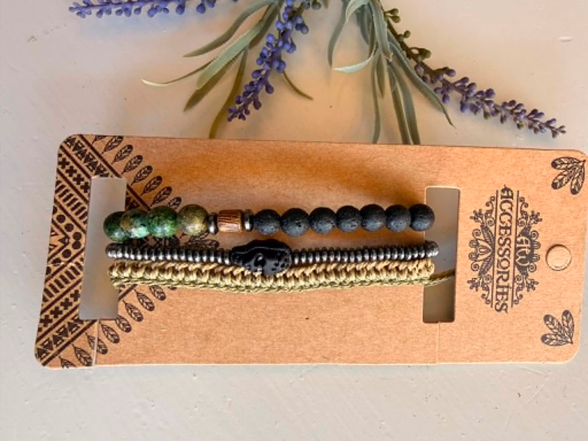 Armbandsset för män – grön
