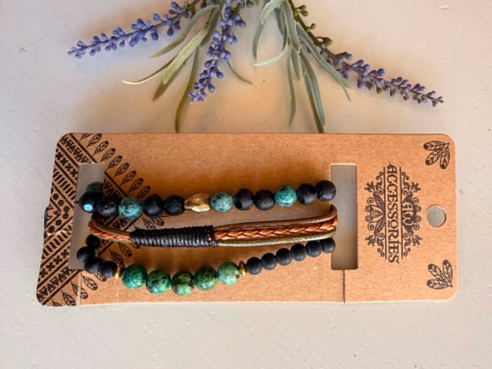 Armbandsset för män – grön