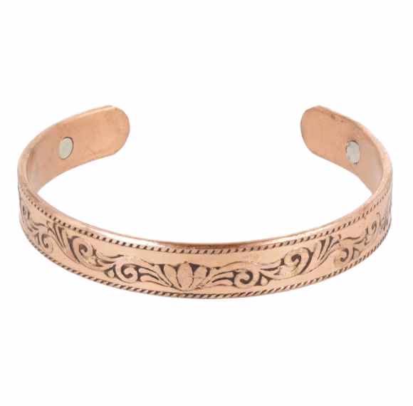 Armband i koppar Lotus, magnetiskt