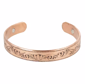 Armband i koppar Lotus, magnetiskt