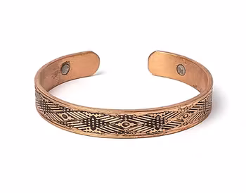 Armband i koppar aztecmönster