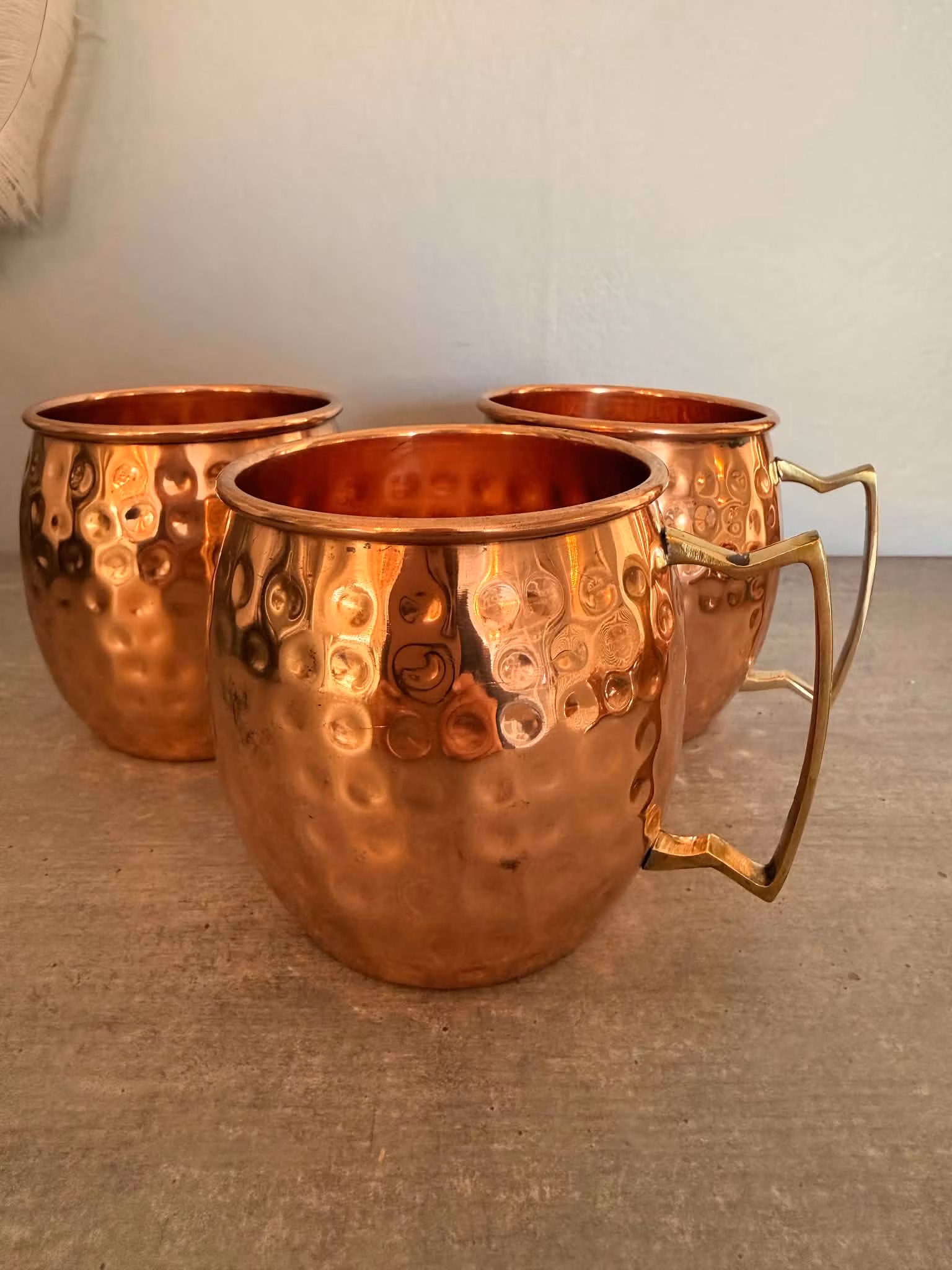 Kopparmugg – hamrad design