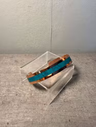 Koppararmband med turkos inlägg
