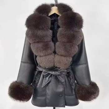 Jennie fur jacket- black/intense brown