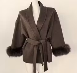 Betsy fur coat- brown