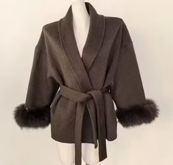 Betsy fur coat- brown