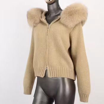 Glinda fur jacket- beige