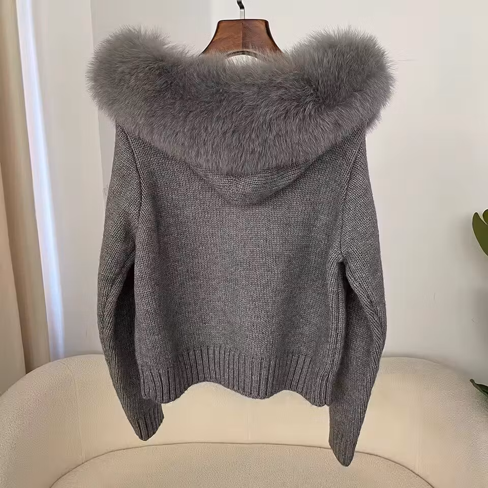 Glinda fur jacket- grey