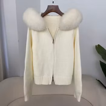 Glinda fur jacket- creamy white