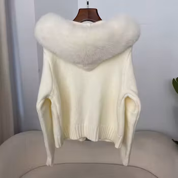 Glinda fur jacket- creamy white