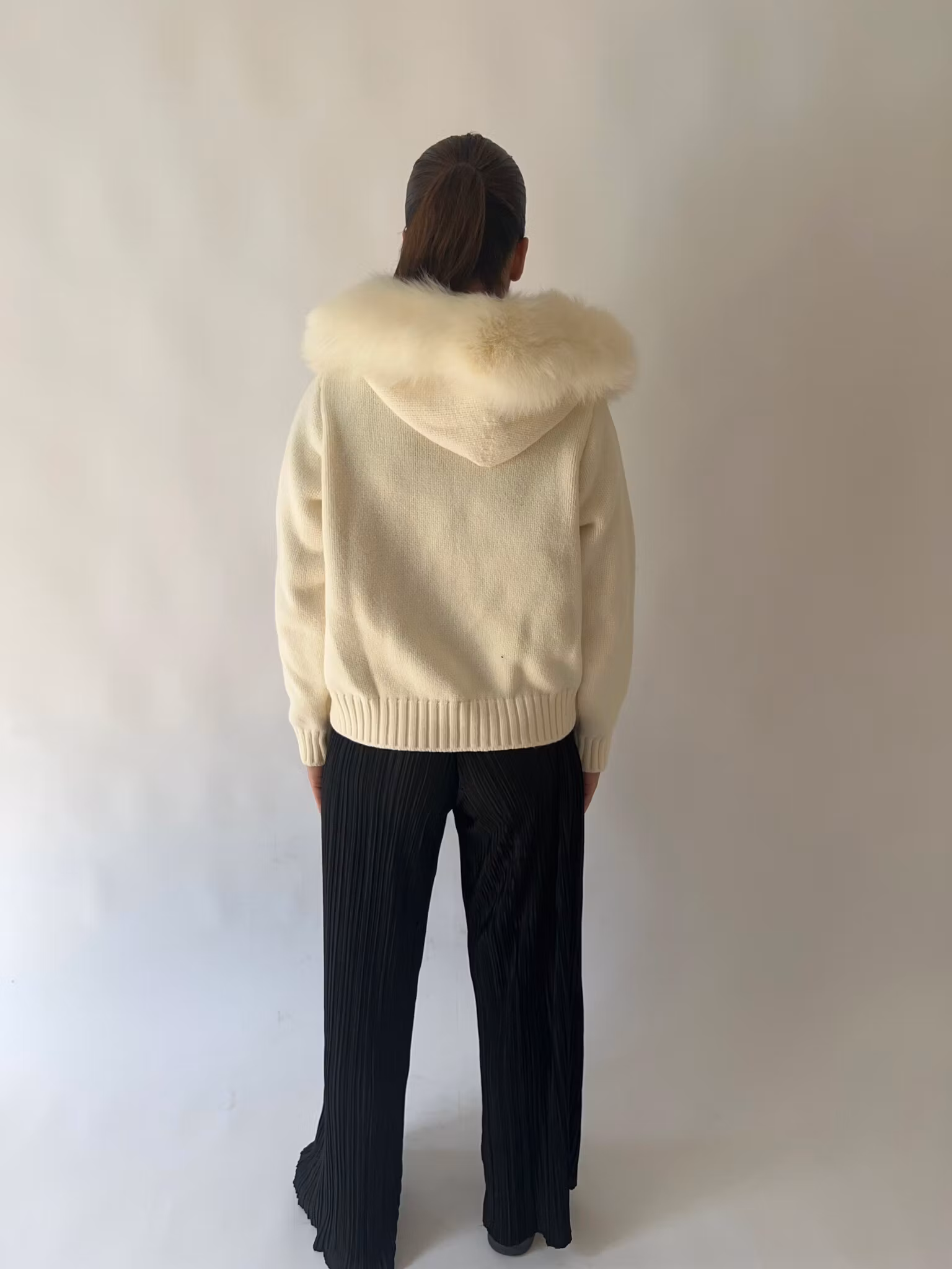 Glinda fur jacket- creamy white