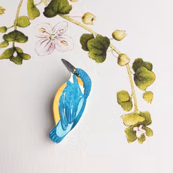 Kungsfiskare, brosch