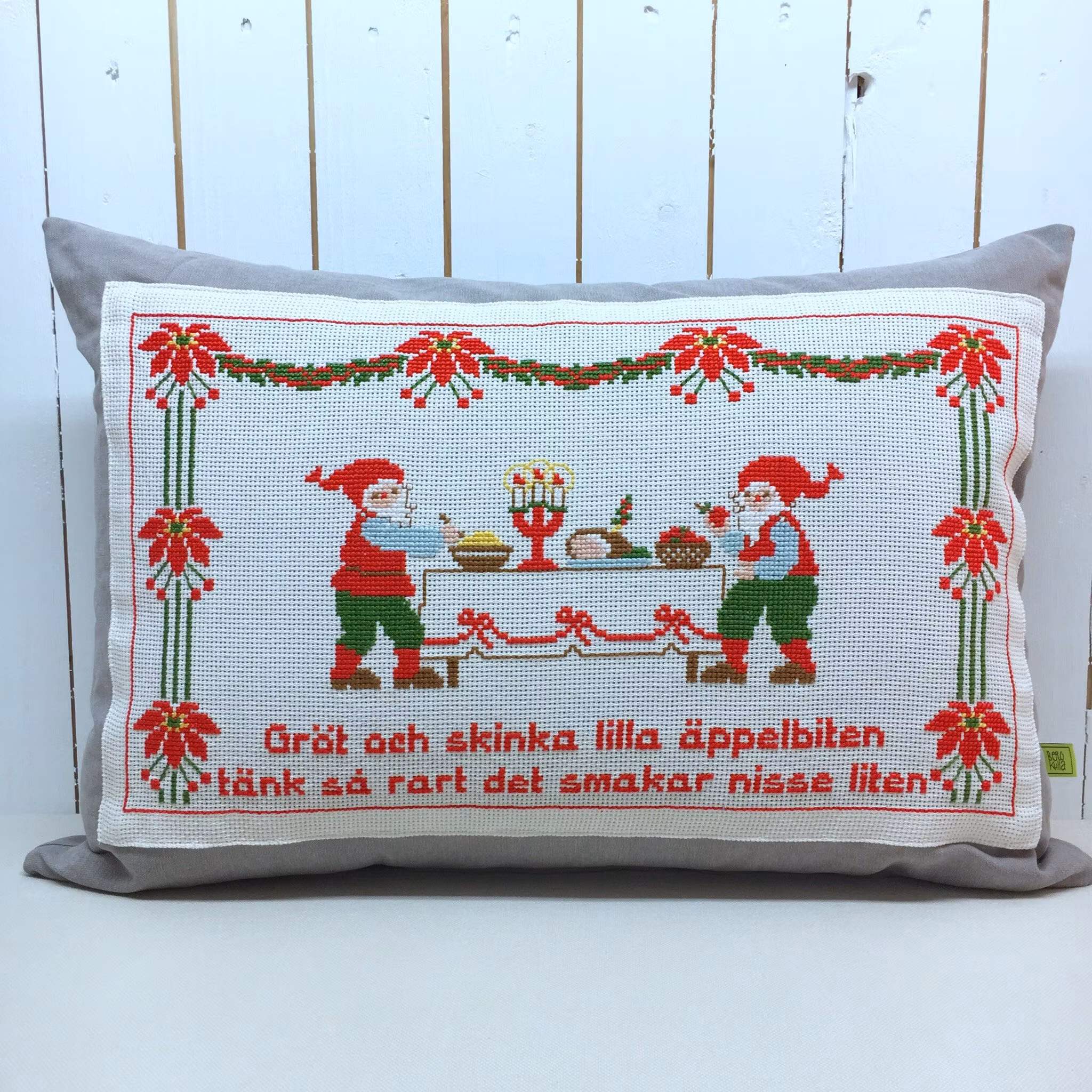Julbonadskudde Gröt och skinka lilla äppelbiten