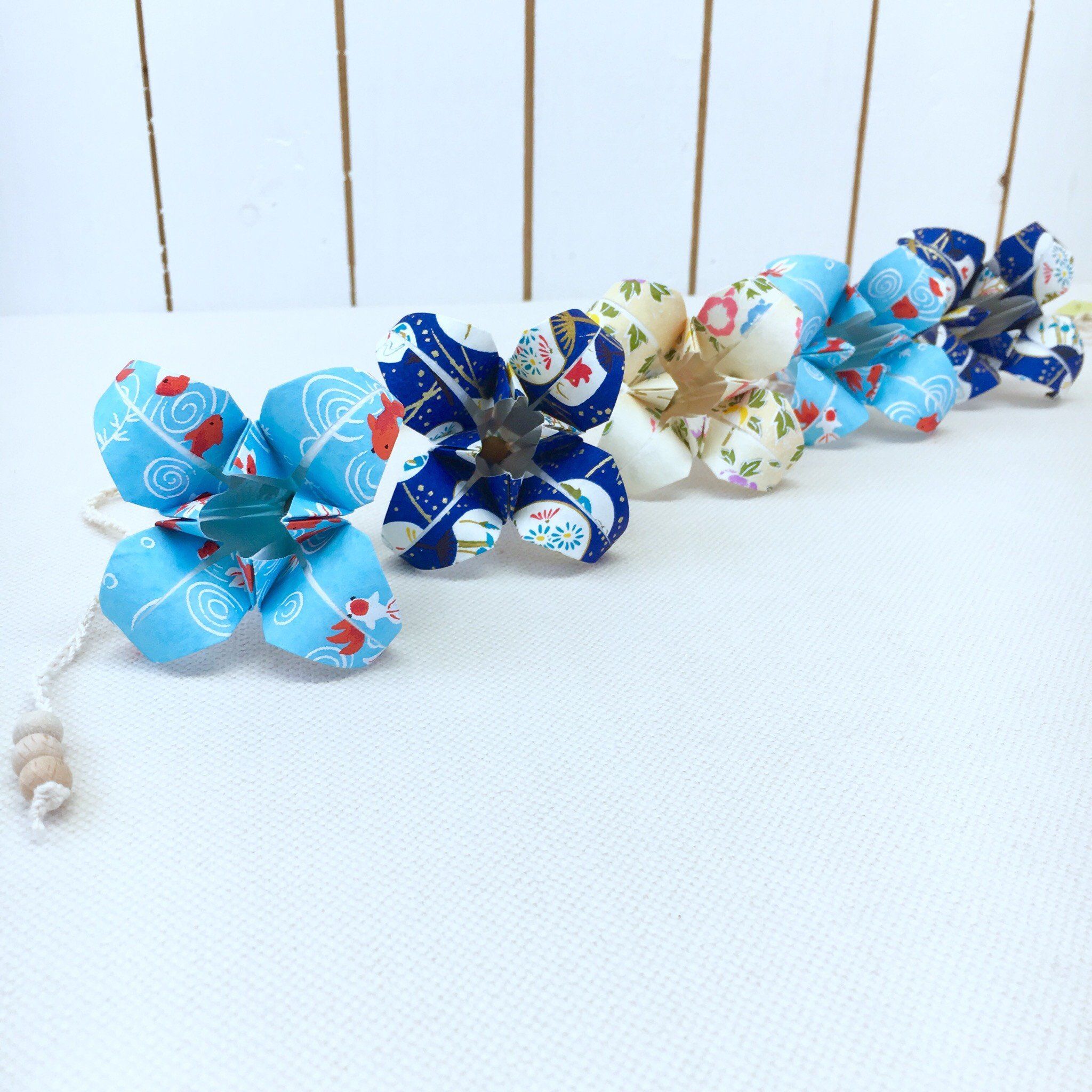 Origami-slinga Blue Koi