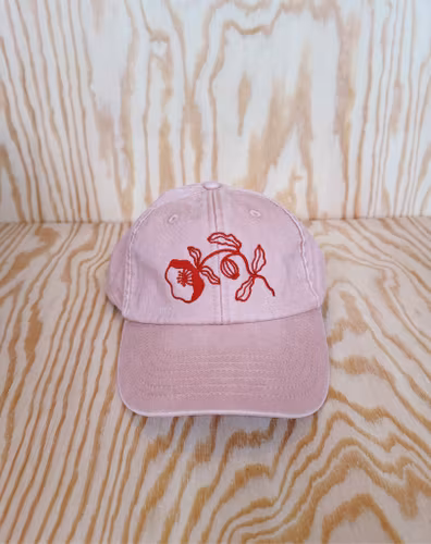 Vallmokeps Rosa/röd
