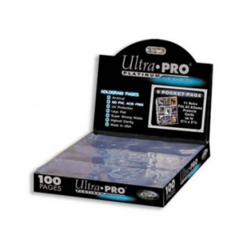 Ultra Pro - Platinum 9-Pocket Pages for Standard Size Cards - 100 Pack