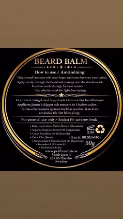 SIHR AL LAYL (Nattens Magi) – Beard Balm Inspired by Vanilla Diorama
