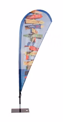 Beachflagga Droppen m stång