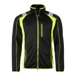 TRÖJA ZIP Black/fluorescent yellow (914)275 Sweat