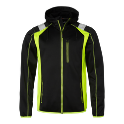 HOODIE ZIP Black/fluorescent yellow (914) 276