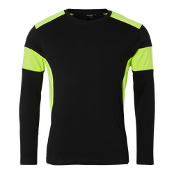 T-SHIRT LÅNGÄRMAD Black/fluorescent yellow (914) 212