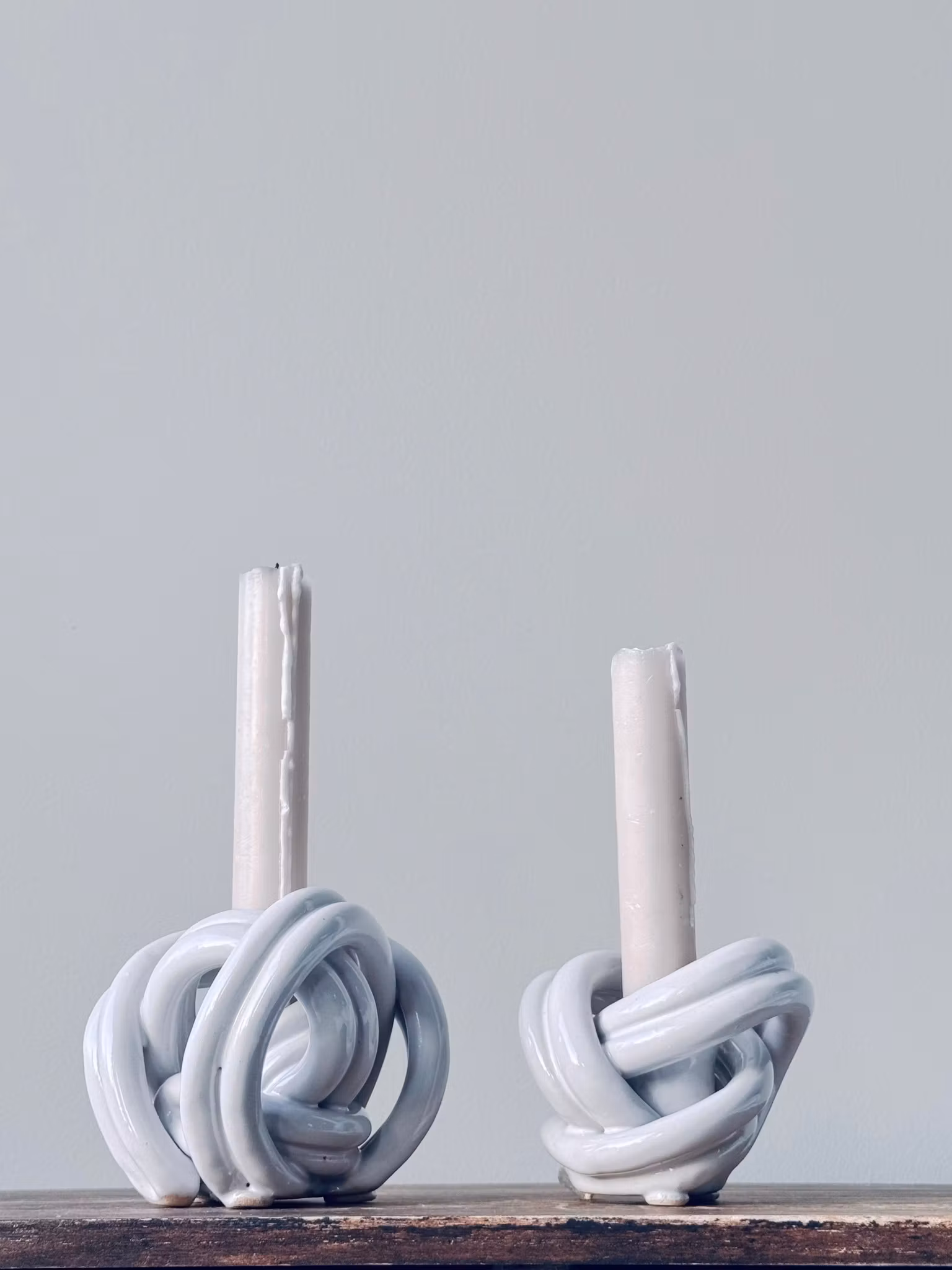 Stor Knop ljusstake (blanka färger)