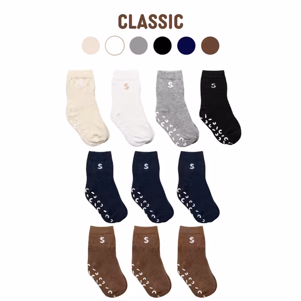 STUCKIES® Classics Babystrumpor 10-pack - Sitter kvar på foten – Barnstrumpor