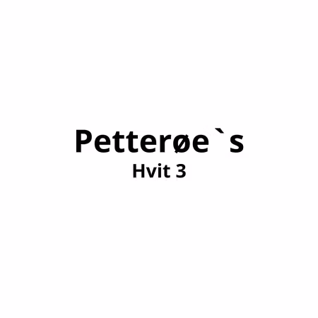 Petterøe´s Hvit 3 (5pk) 349,80 pr stk