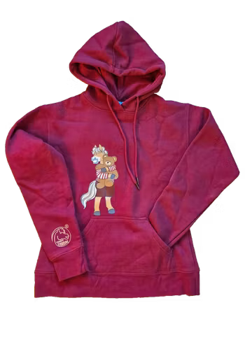 Bamse hettegenser str S burgunder