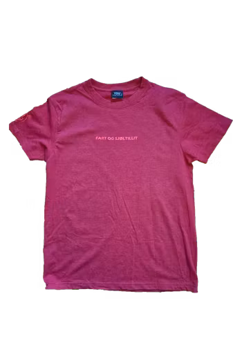 Papirfly T-skjorte str M raud