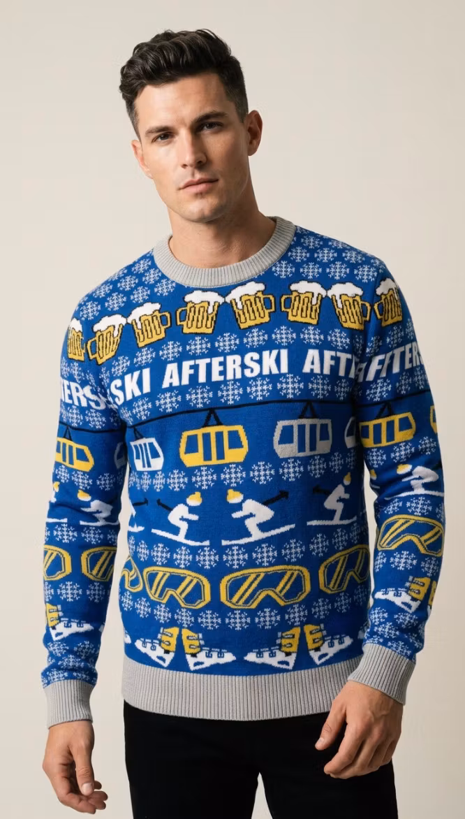 Stickad Afterskitröja