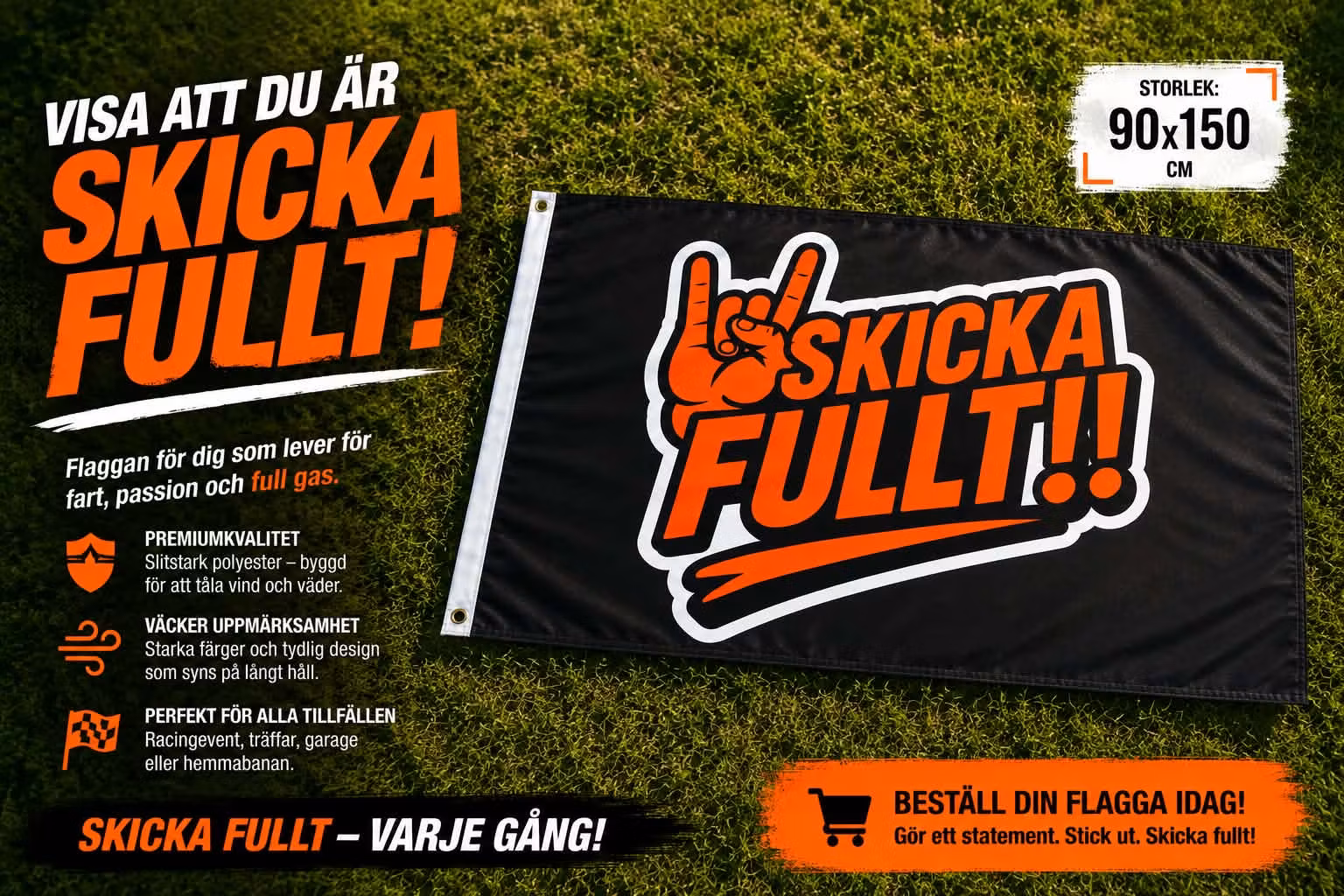 Flagga Skicka Fullt  ( till flaggstång )