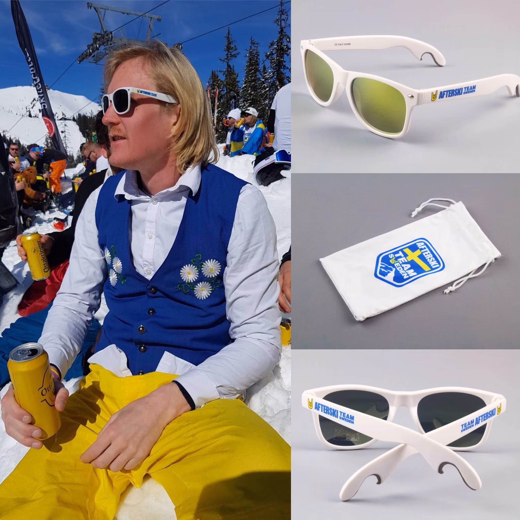Solglasögon med ölöppnare