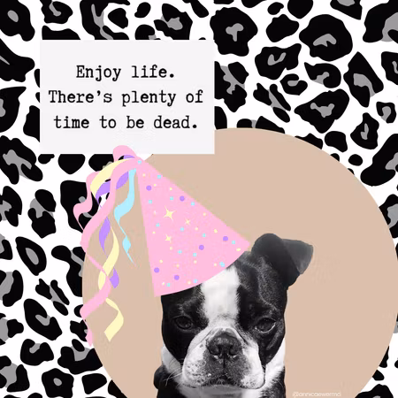 HerrCules Poster #2 "Enjoy life, there is plenty of time to be dead" Mugg