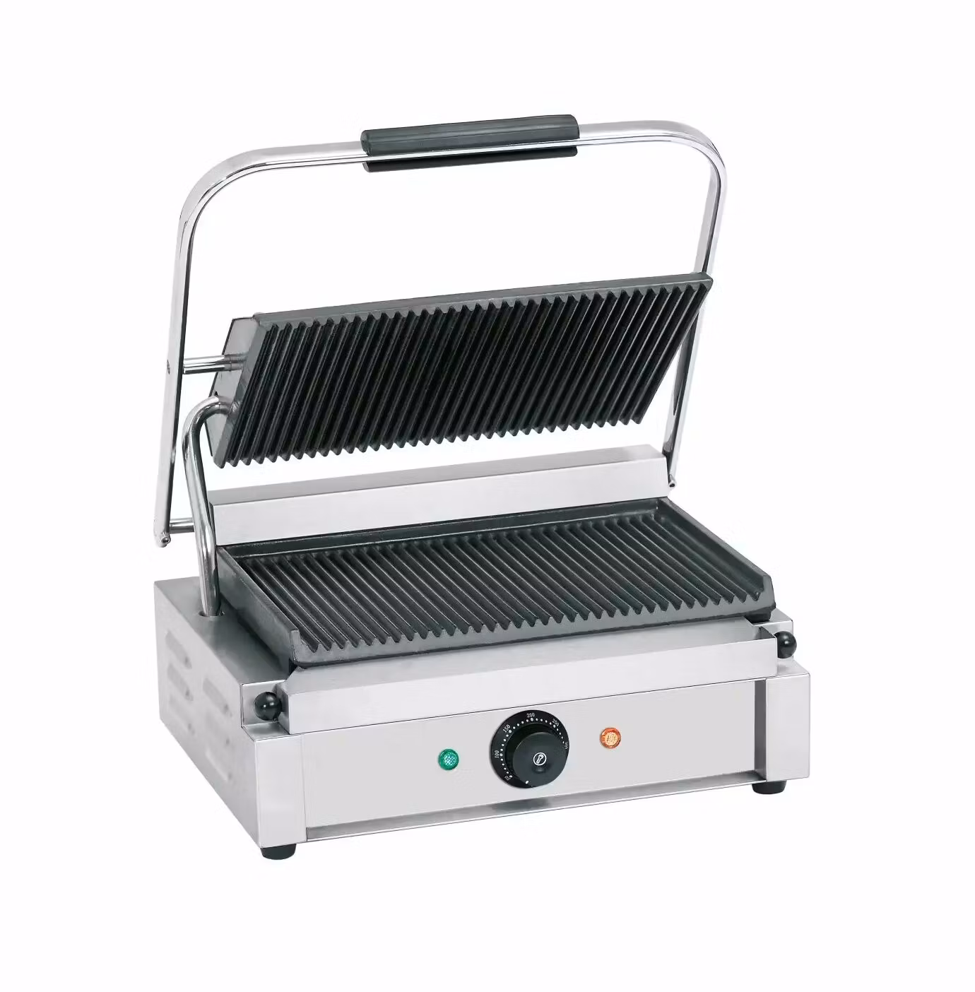 Klämgrill panini 335x230mm, räfflad
