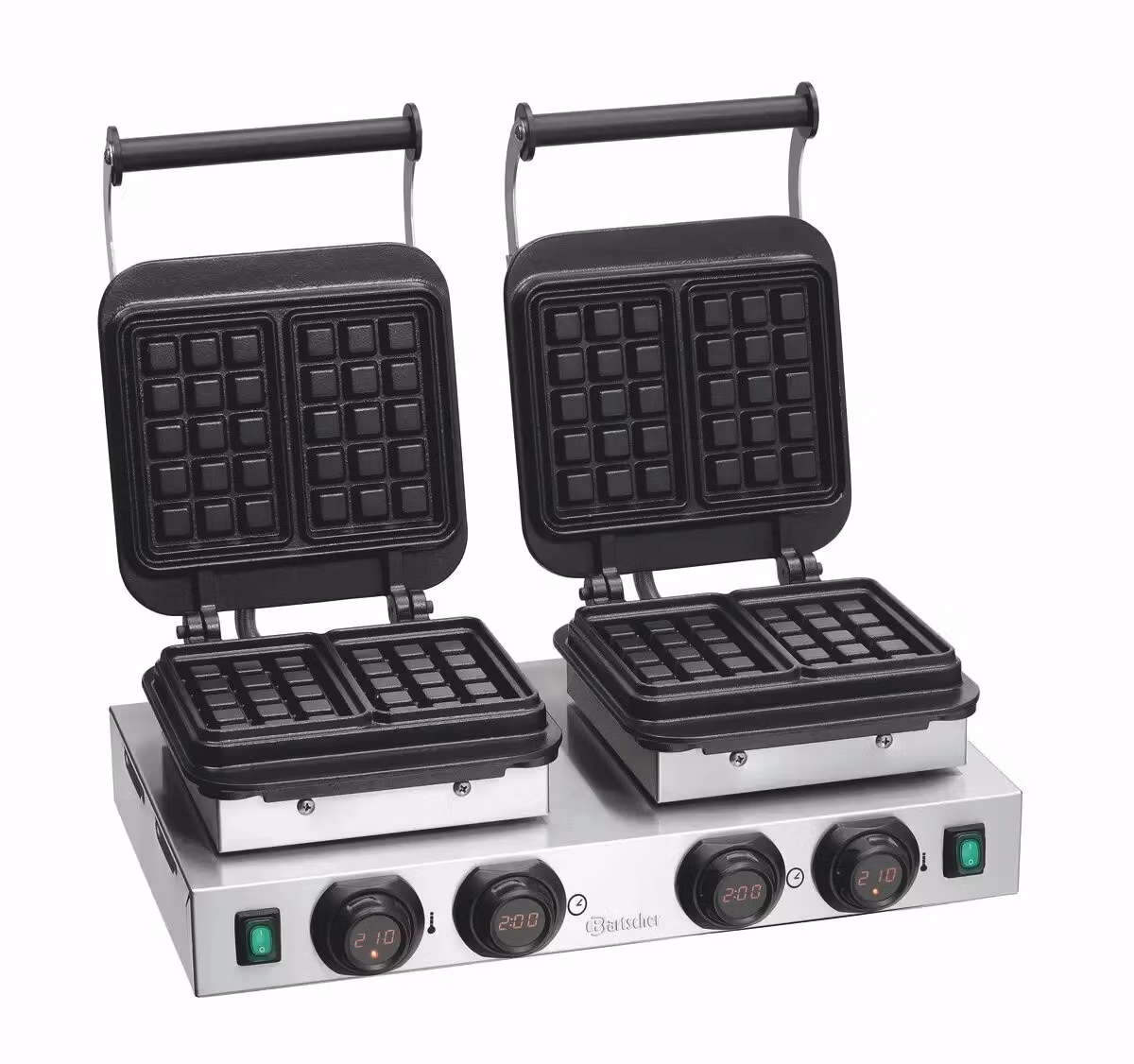 Belgiskt Våffeljärn, dubbelt, med timer